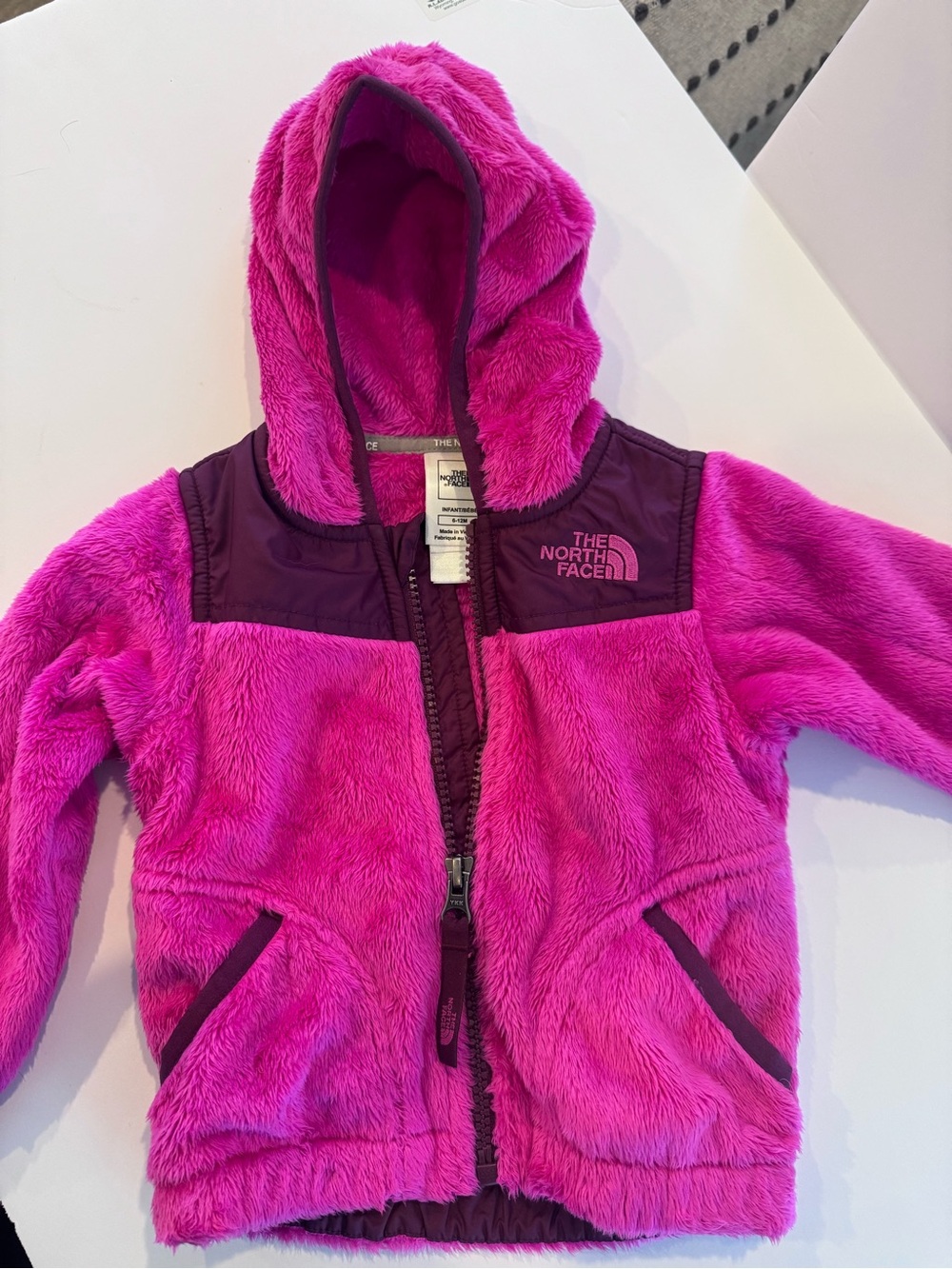The North Face Pink Fuzzy Hooded Jacket
Infant size 6mo